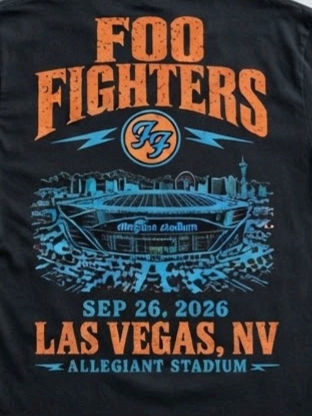 Foo Fighters Las Vegas Sep 26 2026 Black T-Shirt S-4XL - Picture 3 of 3